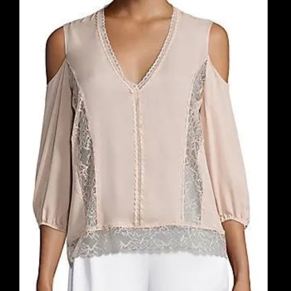 Alice + Olivia Farah Lace Cold Shoulder S - Picture 5 of 5